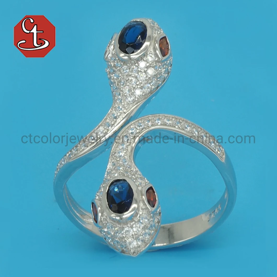 Women′s rings fashion snake zirconia ring high quality animal model jewelry ring