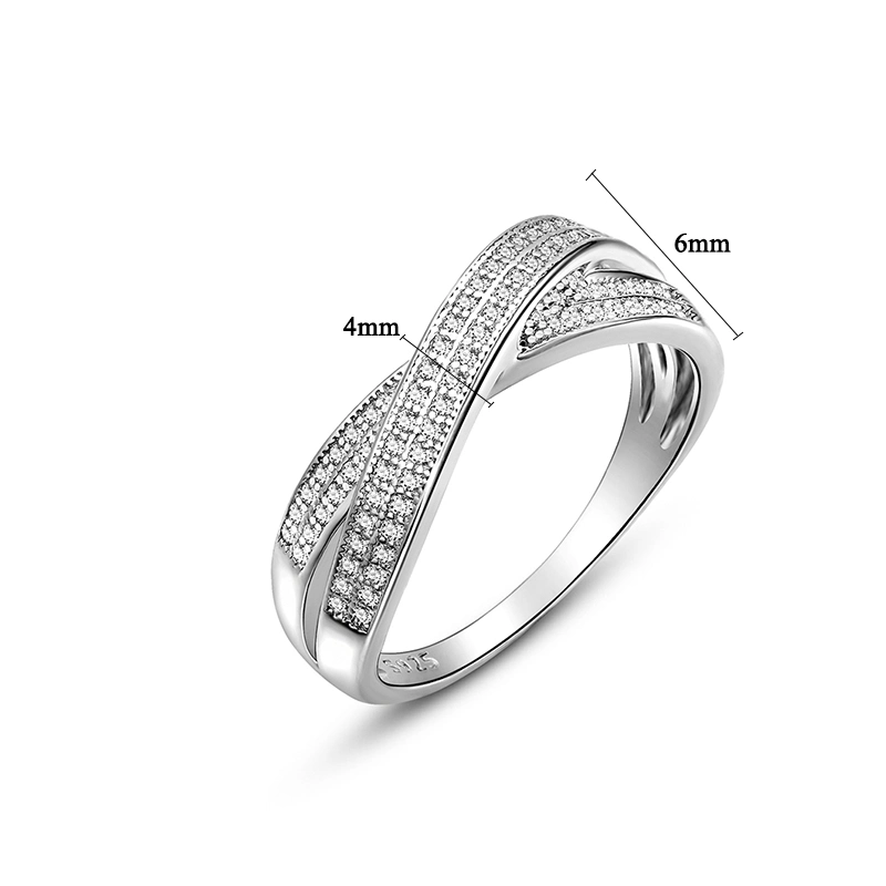 Wholesale Sterling Silver jewelry Luxury Micro Pave Shining CZ Cross Ring for Man