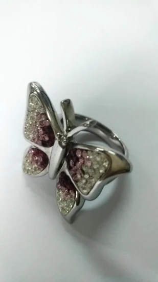 Mode de bague personnalisée de polissage de miroir fait main de haute qualité