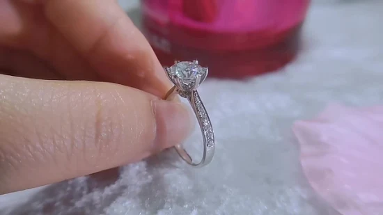 Remise à durée limitée 18K Lab Diamonds Ring Womens Diamond Rings Women's Diamond and Gold Wedding Ring Setting