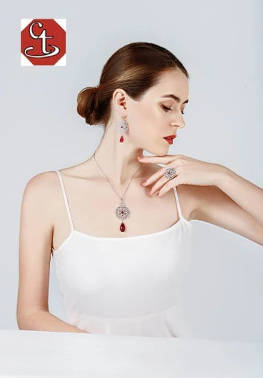 Vente en gros de mode élégante dames bijoux bague boucle d'oreille collier 925 argent Sterling perle naturelle ensemble de bijoux pour cadeau